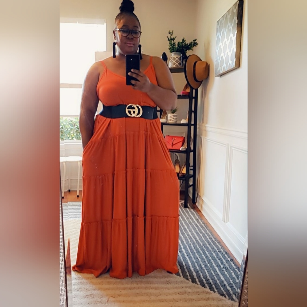 Burnt Orange Maxi Dress